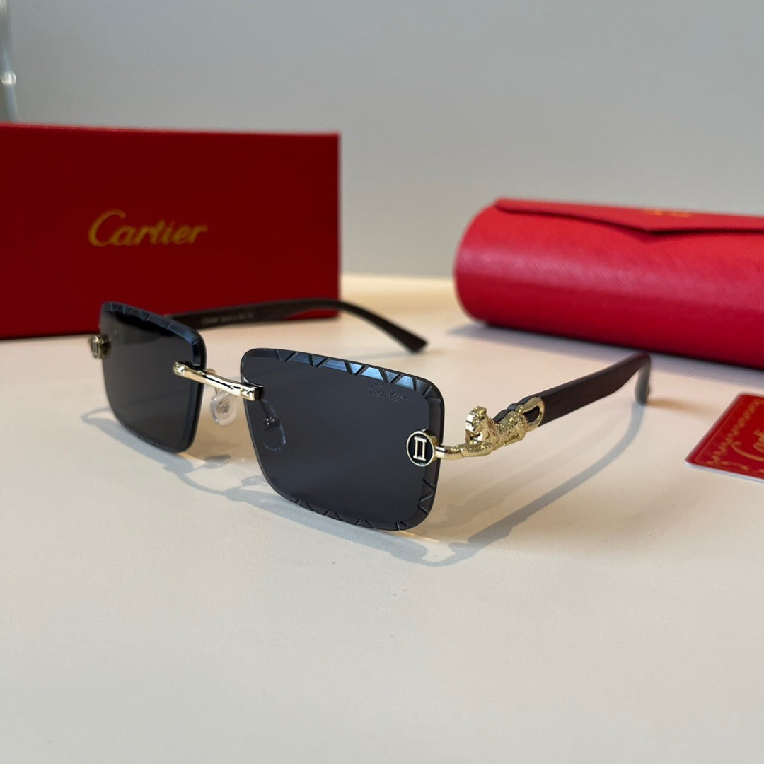 Cartier Lightweight Metal Rimless Silver Lens Sunglasses for Men & Wo - 432206 - detail image 3