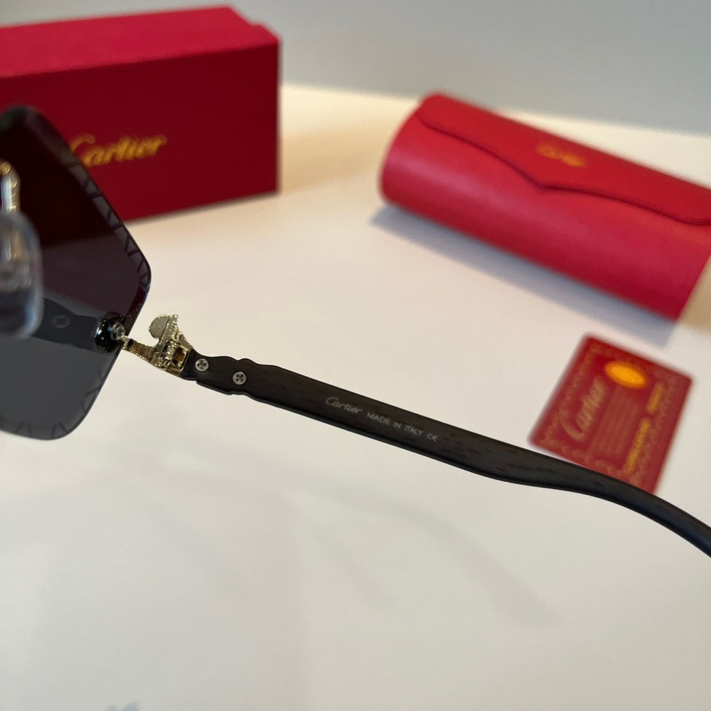 Cartier Lightweight Metal Rimless Silver Lens Sunglasses for Men & Wo - 432206 - detail image 9