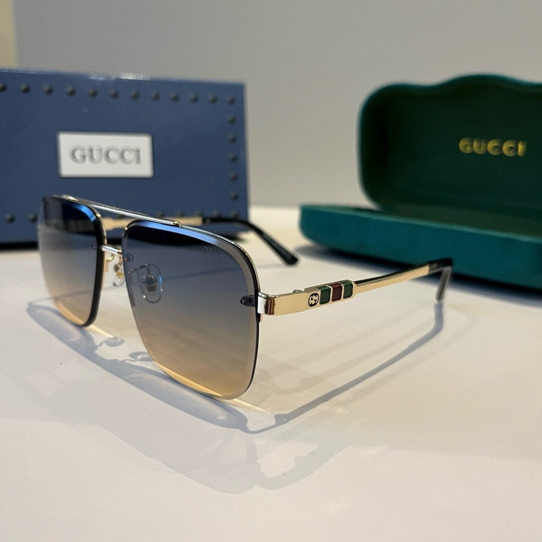 Gucci Metal Aviator Brown Lens Sunglasses for Men & Women - 464965 - detail image 3