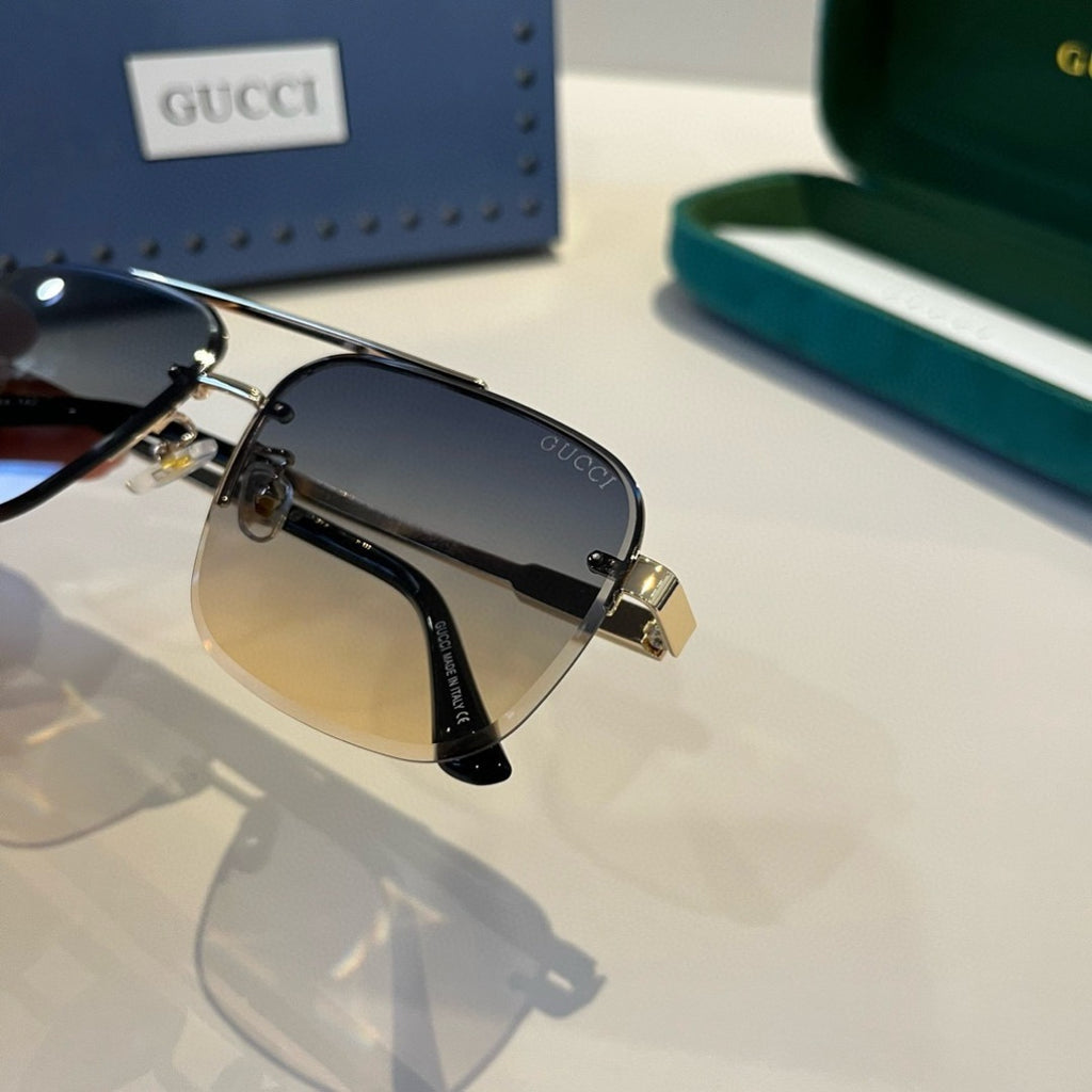 Gucci Metal Aviator Brown Lens Sunglasses for Men & Women - 464965 - detail image 8