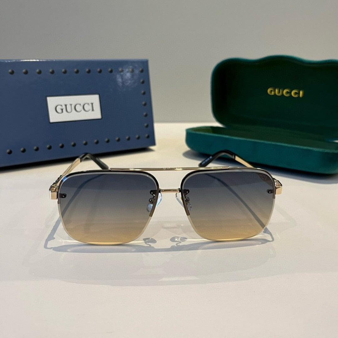 Gucci Metal Aviator Brown Lens Sunglasses for Men & Women - 464965 - detail image 2