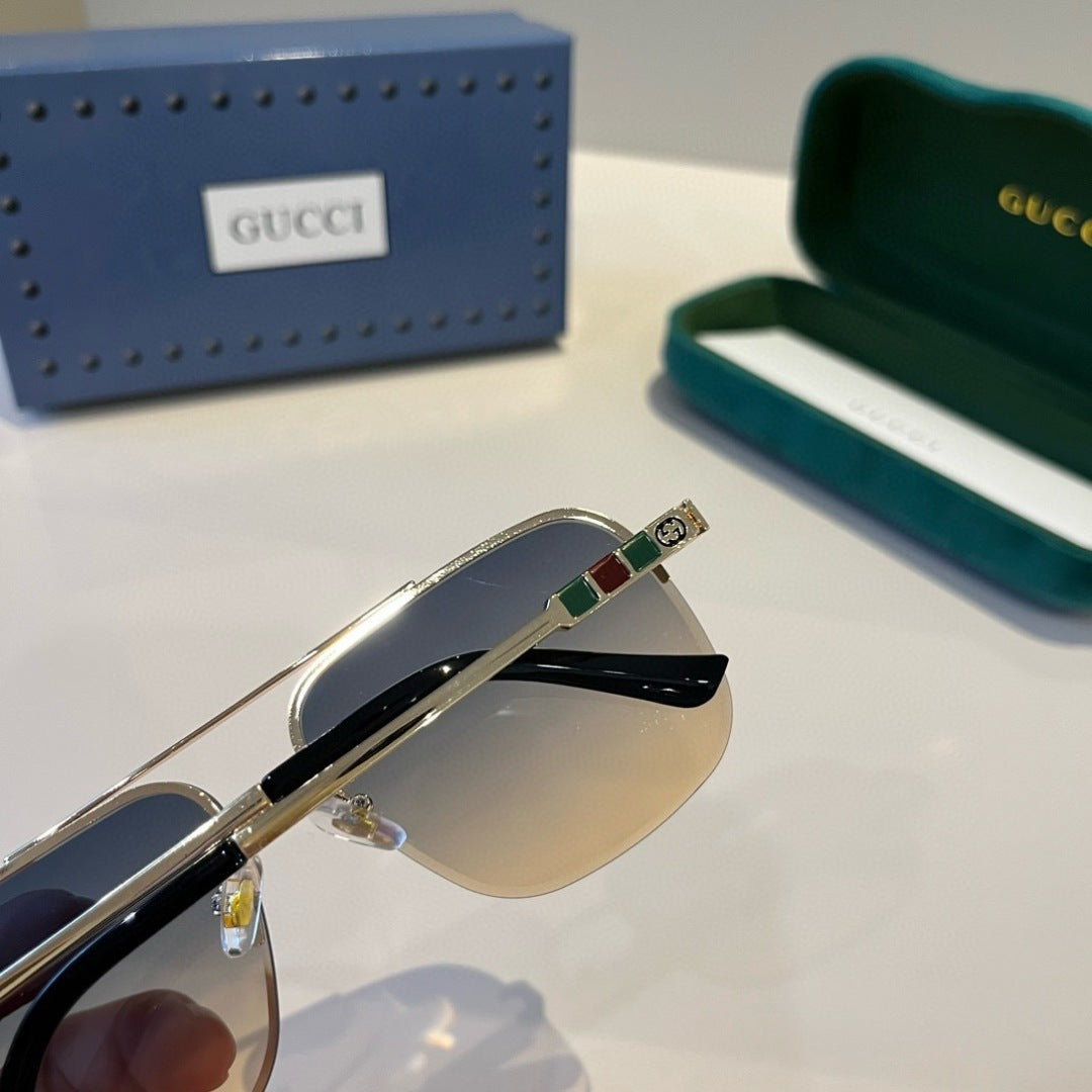 Gucci Metal Aviator Brown Lens Sunglasses for Men & Women - 464965 - detail image 7