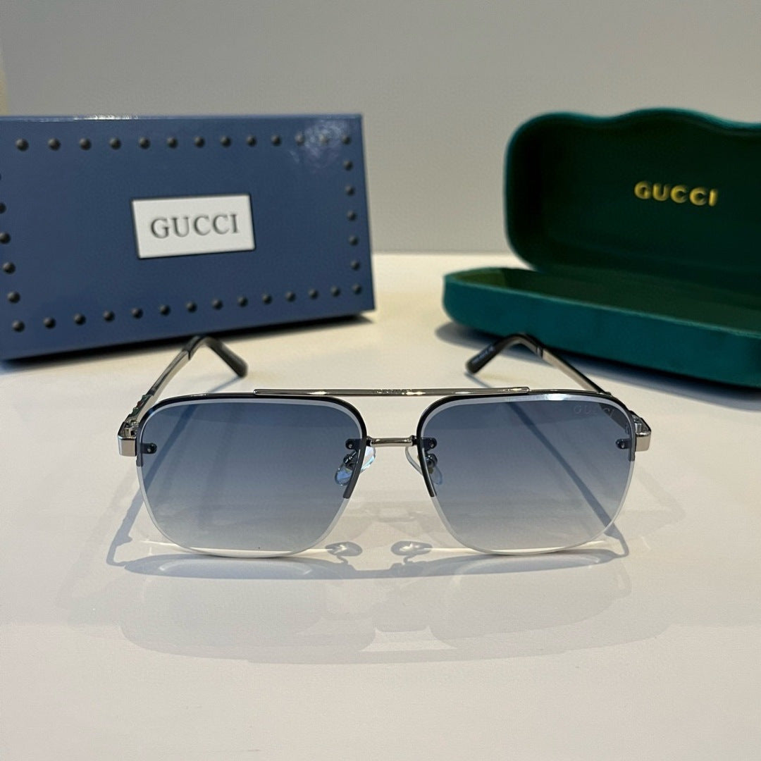Gucci Metal Aviator Silver Lens Sunglasses for Men & Women - 464966 - detail image 2