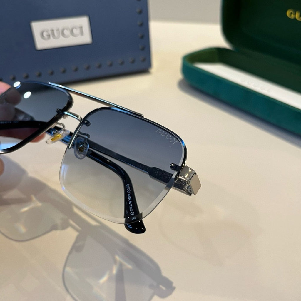 Gucci Metal Aviator Silver Lens Sunglasses for Men & Women - 464966 - detail image 4