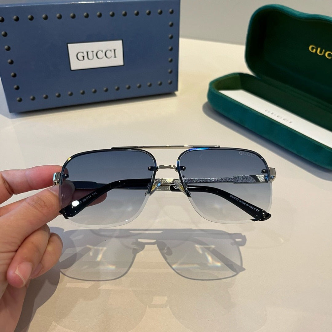 Gucci Metal Aviator Silver Lens Sunglasses for Men & Women - 464966 - detail image 5