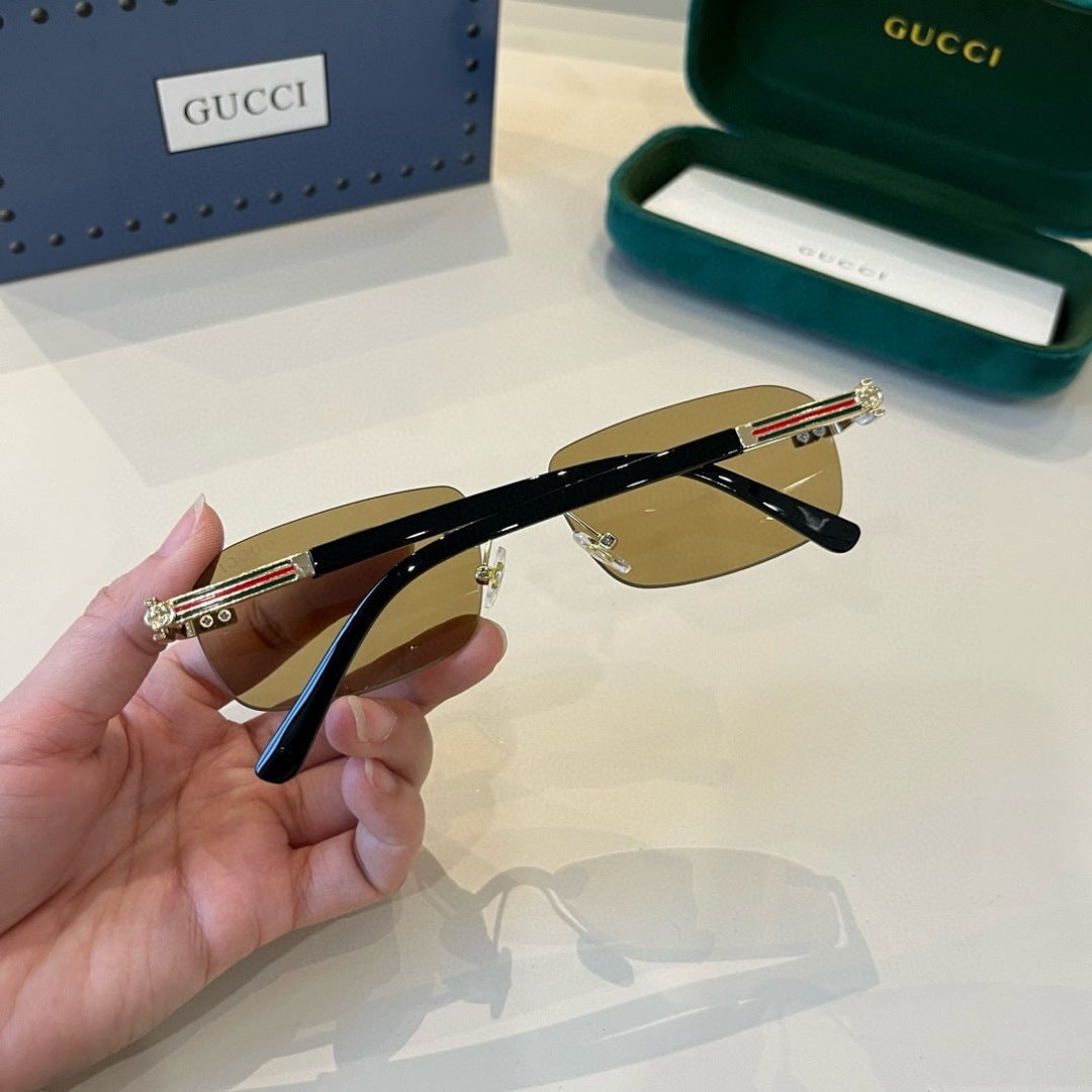 Gucci Polarized Fashion Brown Lens Sunglasses for Men - detail image 7