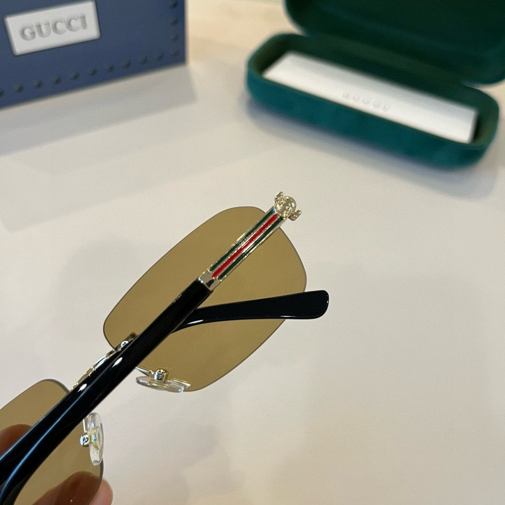Gucci Polarized Fashion Brown Lens Sunglasses for Men - detail image 8