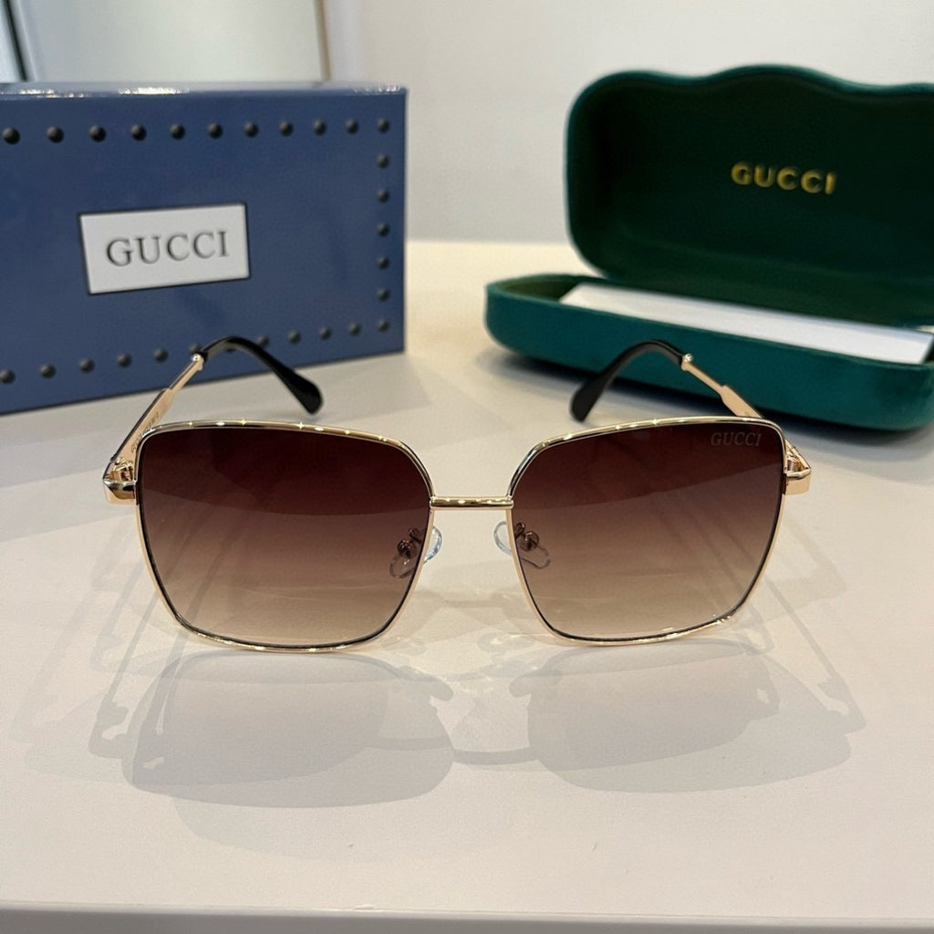 Gucci Metal Aviator Brown Lens Sunglasses for Men & Women - 464971 - detail image 2