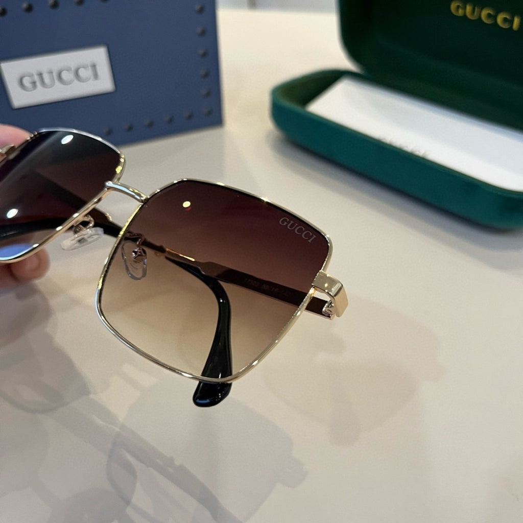 Gucci Metal Aviator Brown Lens Sunglasses for Men & Women - 464971 - detail image 6