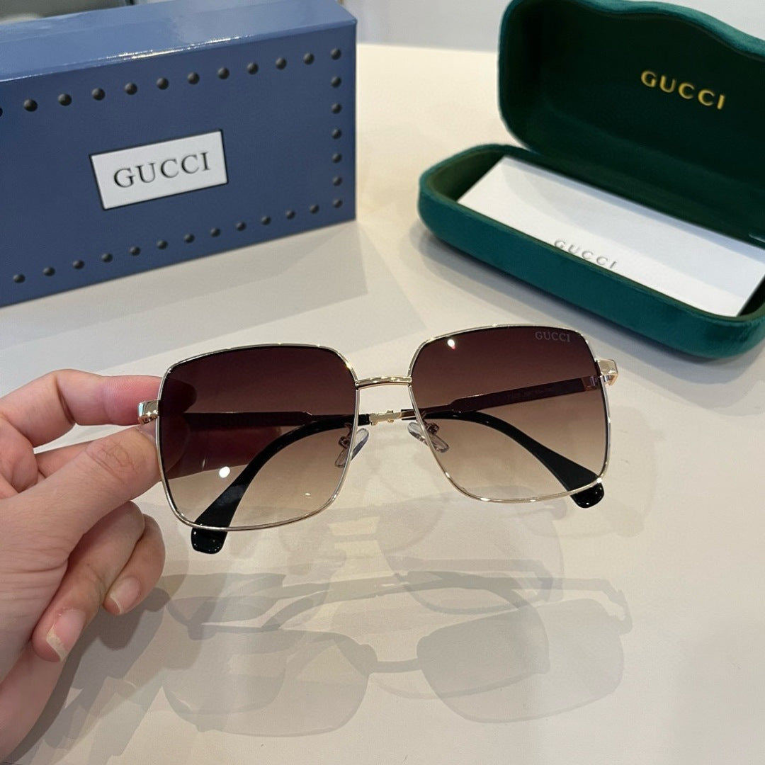 Gucci Metal Aviator Brown Lens Sunglasses for Men & Women - 464971 - detail image 5