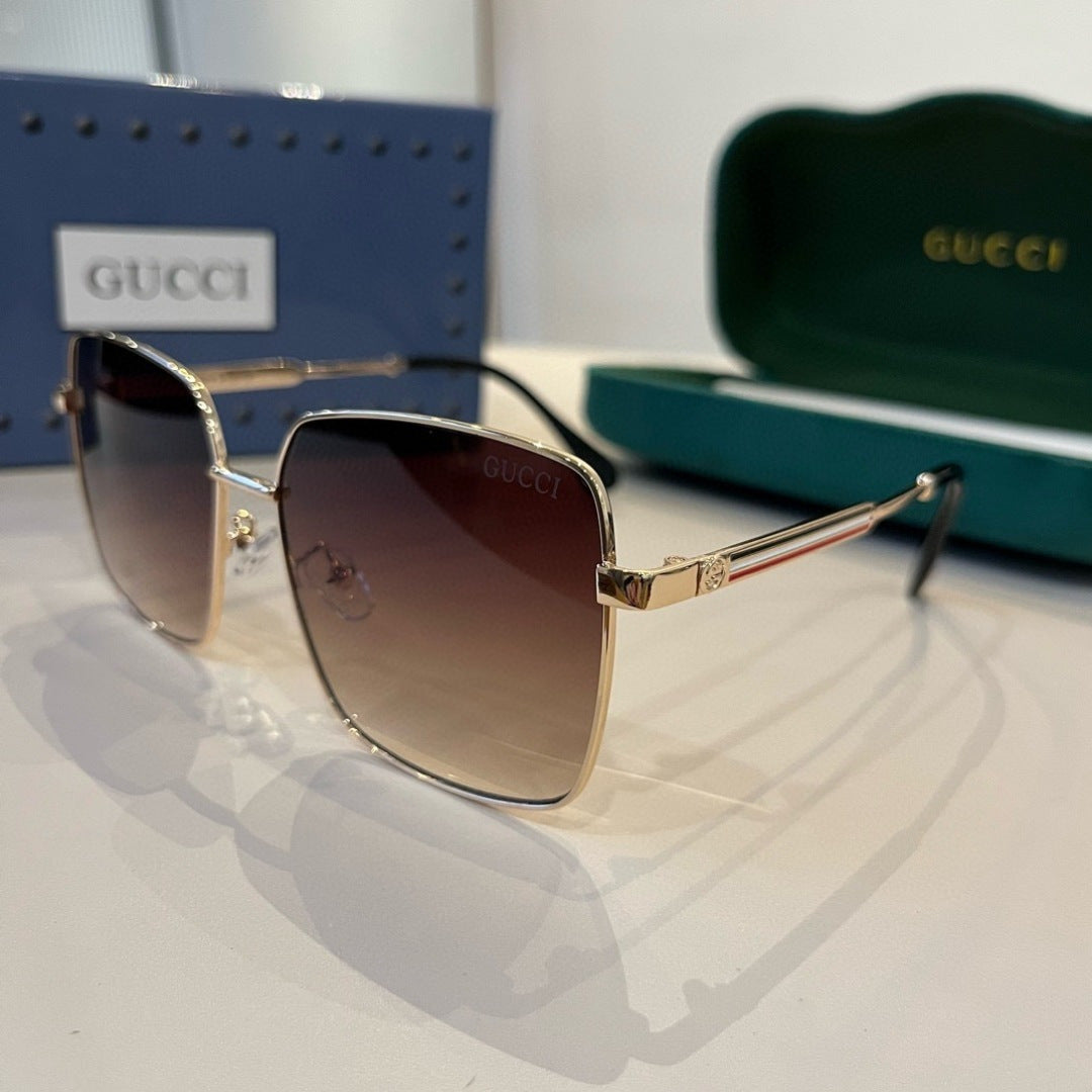 Gucci Metal Aviator Brown Lens Sunglasses for Men & Women - 464971 - detail image 3