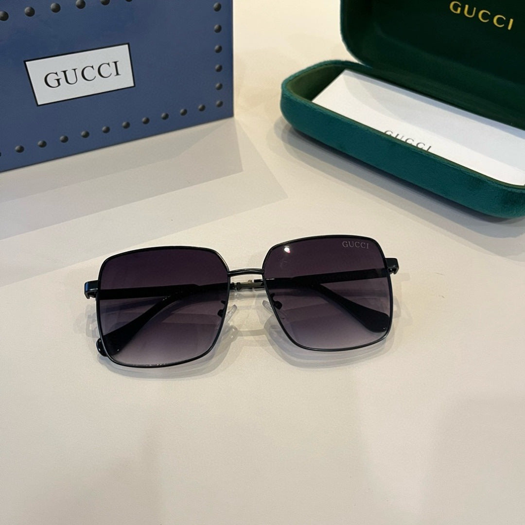 Gucci Metal Aviator Black Lens Sunglasses for Men & Women - 464972 - detail image 5
