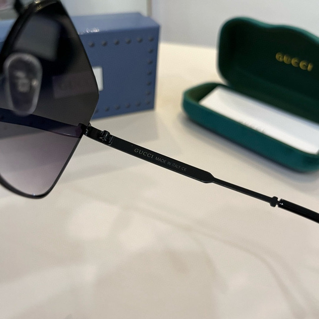 Gucci Metal Aviator Black Lens Sunglasses for Men & Women - 464972 - detail image 10
