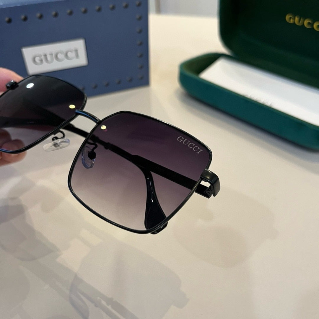 Gucci Metal Aviator Black Lens Sunglasses for Men & Women - 464972 - detail image 7