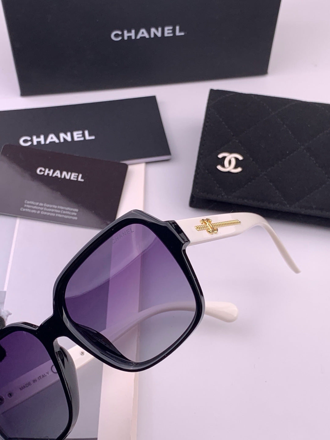 Chanel CH9250 Polarized Square Brown Lens Sunglasses for Women - detail image 2
