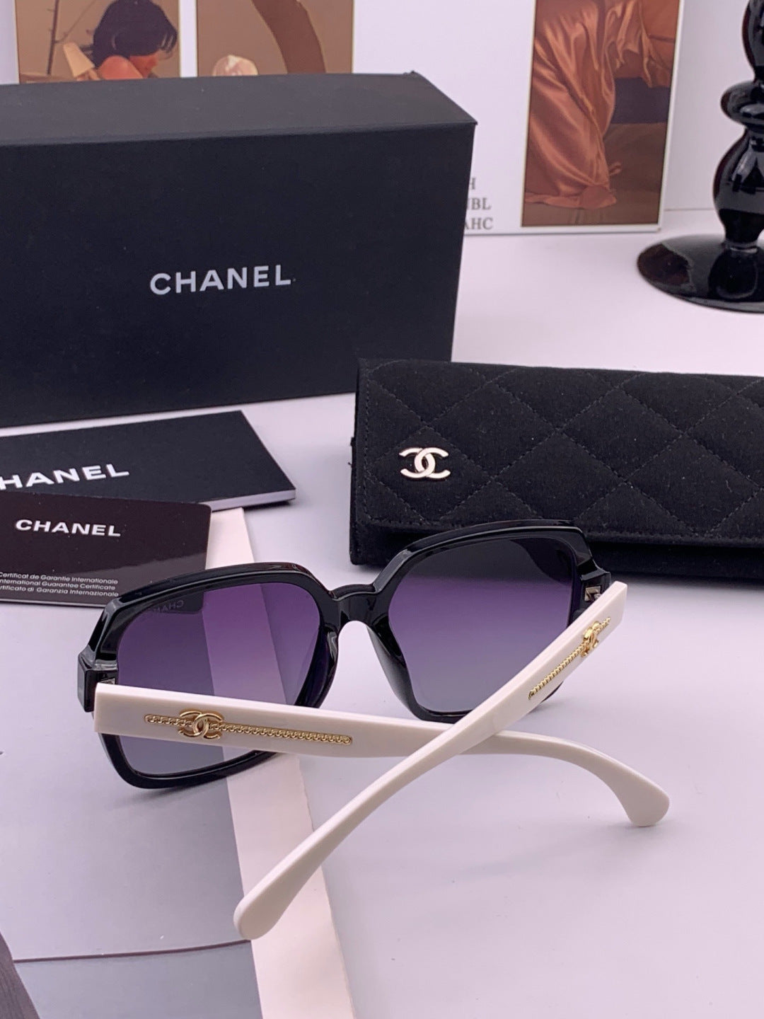 Chanel CH9250 Polarized Square Brown Lens Sunglasses for Women - detail image 5
