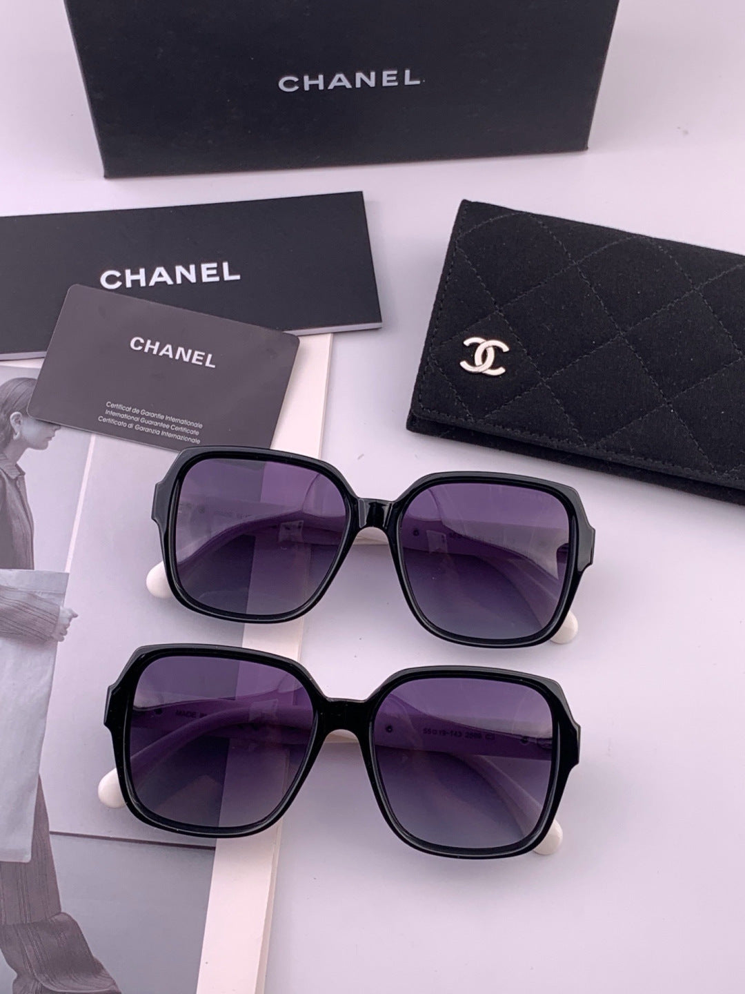 Chanel CH9250 Polarized Square Brown Lens Sunglasses for Women - detail image 6