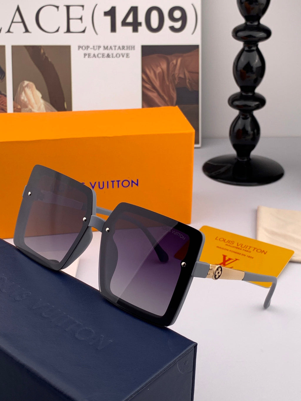 Louis Vuitton L2711 Polarized Square Red Lens Sunglasses for Men & Wo - 431289 - detail image 5