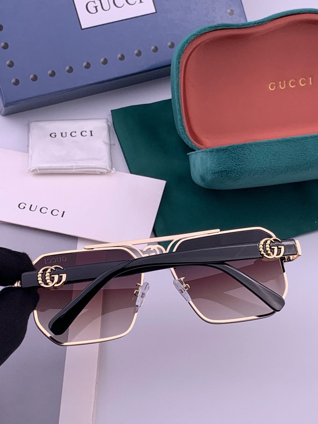 Gucci G21746 Aviator Black Lens Sunglasses for Men & Women - 431442 - detail image 7