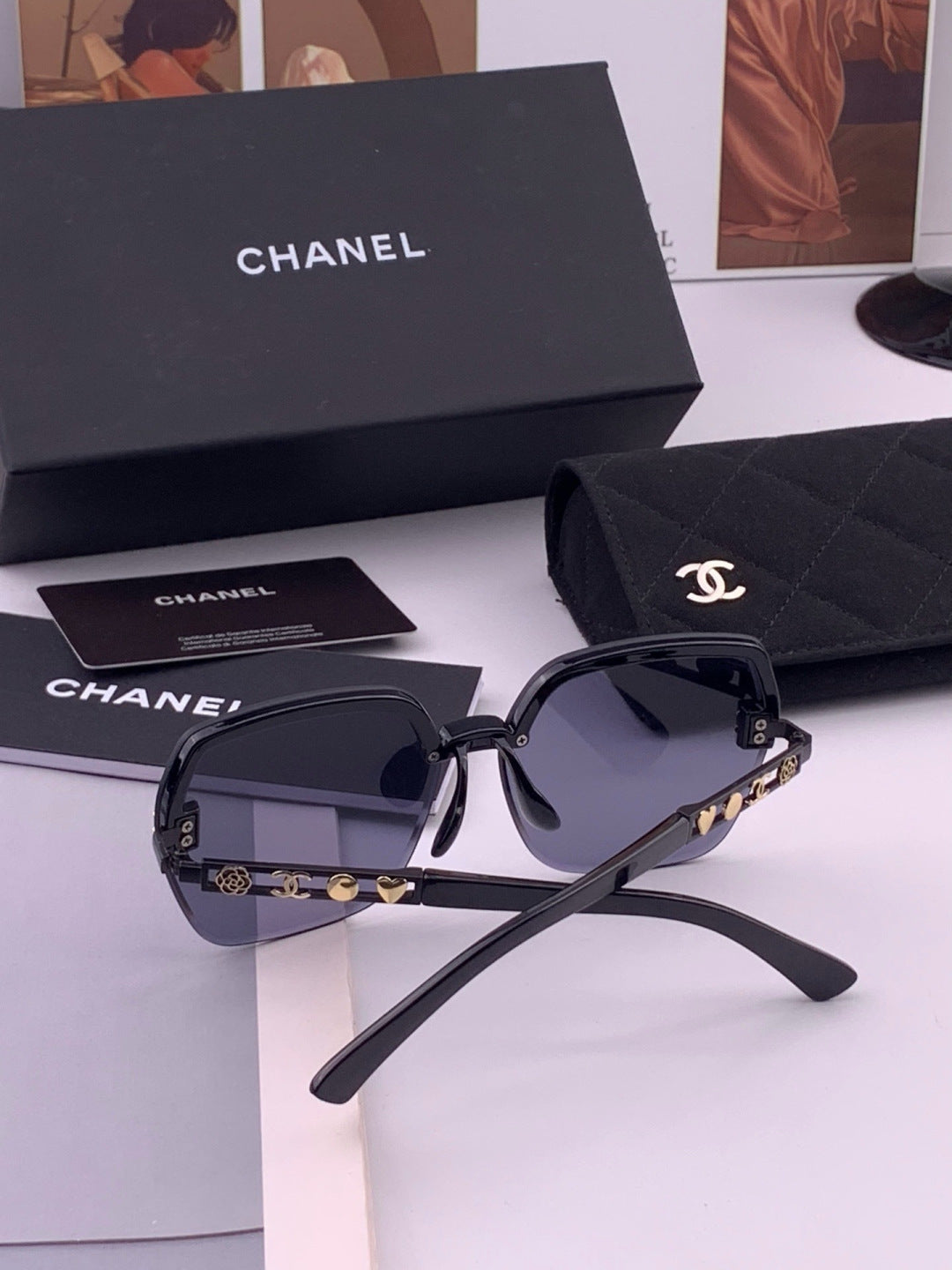 Chanel CH67000 Fashion Black Lens Sunglasses for Men & Women - 431617 - detail image 5