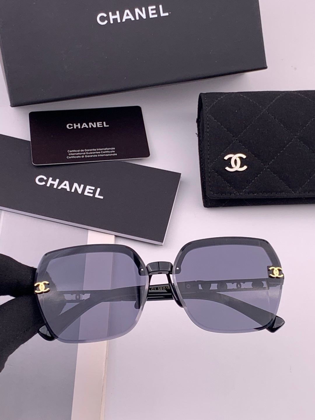 Chanel CH67000 Fashion Black Lens Sunglasses for Men & Women - 431617