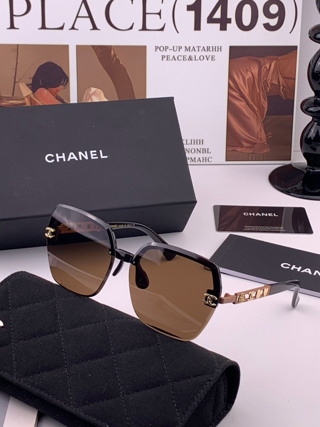 Chanel CH67000 Fashion Black Lens Sunglasses for Men & Women - 431618 - detail image 3