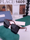 Gucci G7292 Polarized Square Gold Lens Sunglasses for Men & Women - 431447