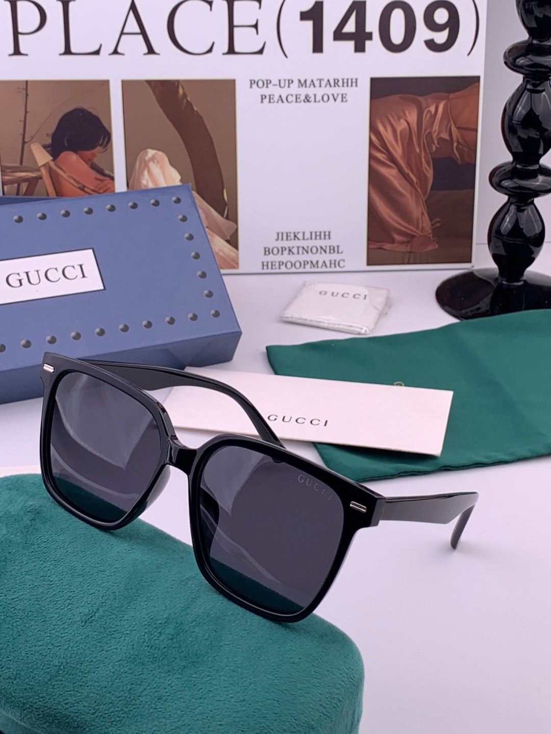Gucci G12038 Polarized Fashion Gold Lens Sunglasses for Women
