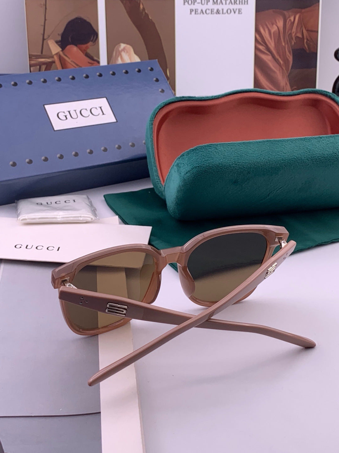 Gucci G12041 Polarized Fashion Gold Lens Sunglasses for Women - detail image 6