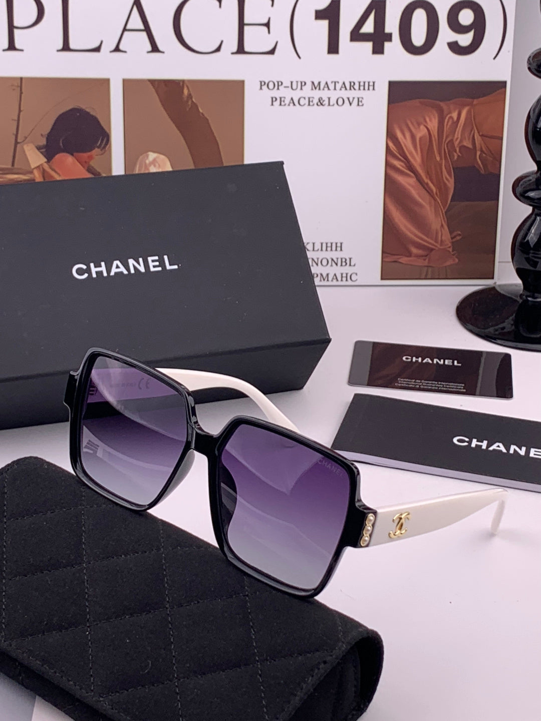 Chanel CH8250 Polarized Square Brown Lens Sunglasses for Women - 431619 - detail image 2