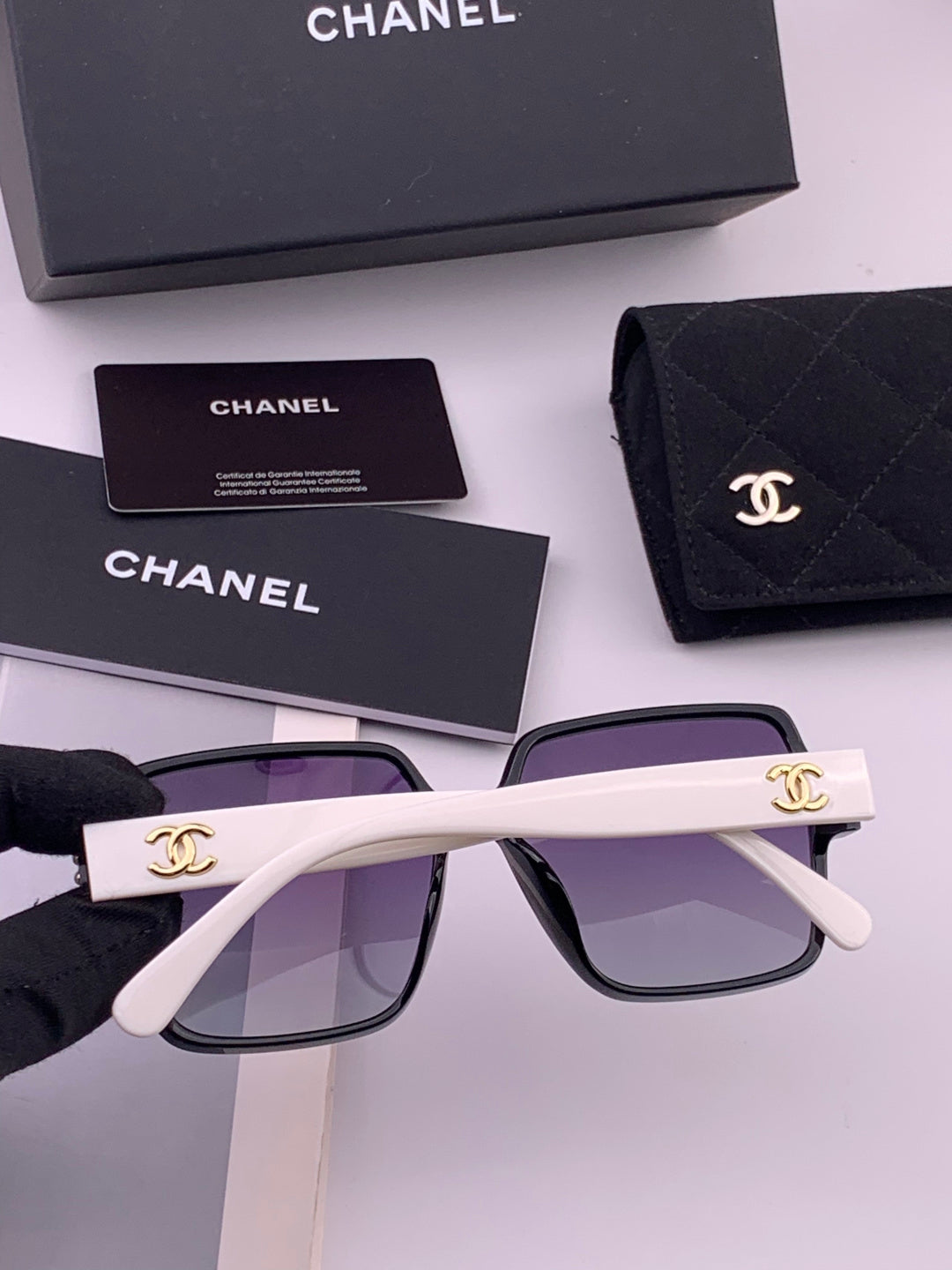 Chanel CH8250 Polarized Square Brown Lens Sunglasses for Women - 431619 - detail image 4
