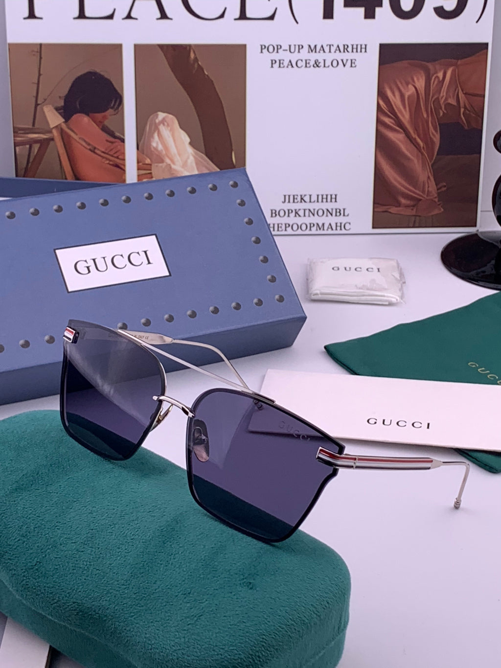Gucci G152 Polarized Aviator Gold Lens Sunglasses for Men & Women - 431418 - detail image 2