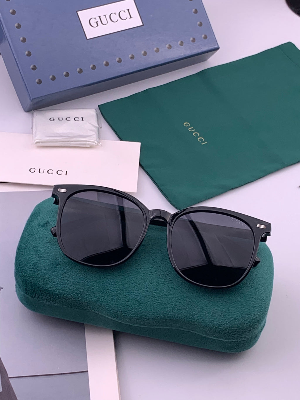 Gucci G9369 Polarized Round Black Lens Sunglasses for Men & Women - 431420 - detail image 6