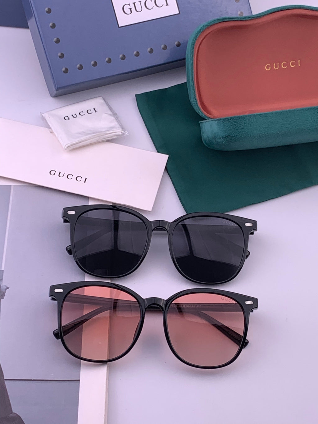 Gucci G9369 Polarized Round Black Lens Sunglasses for Men & Women - 431420 - detail image 7