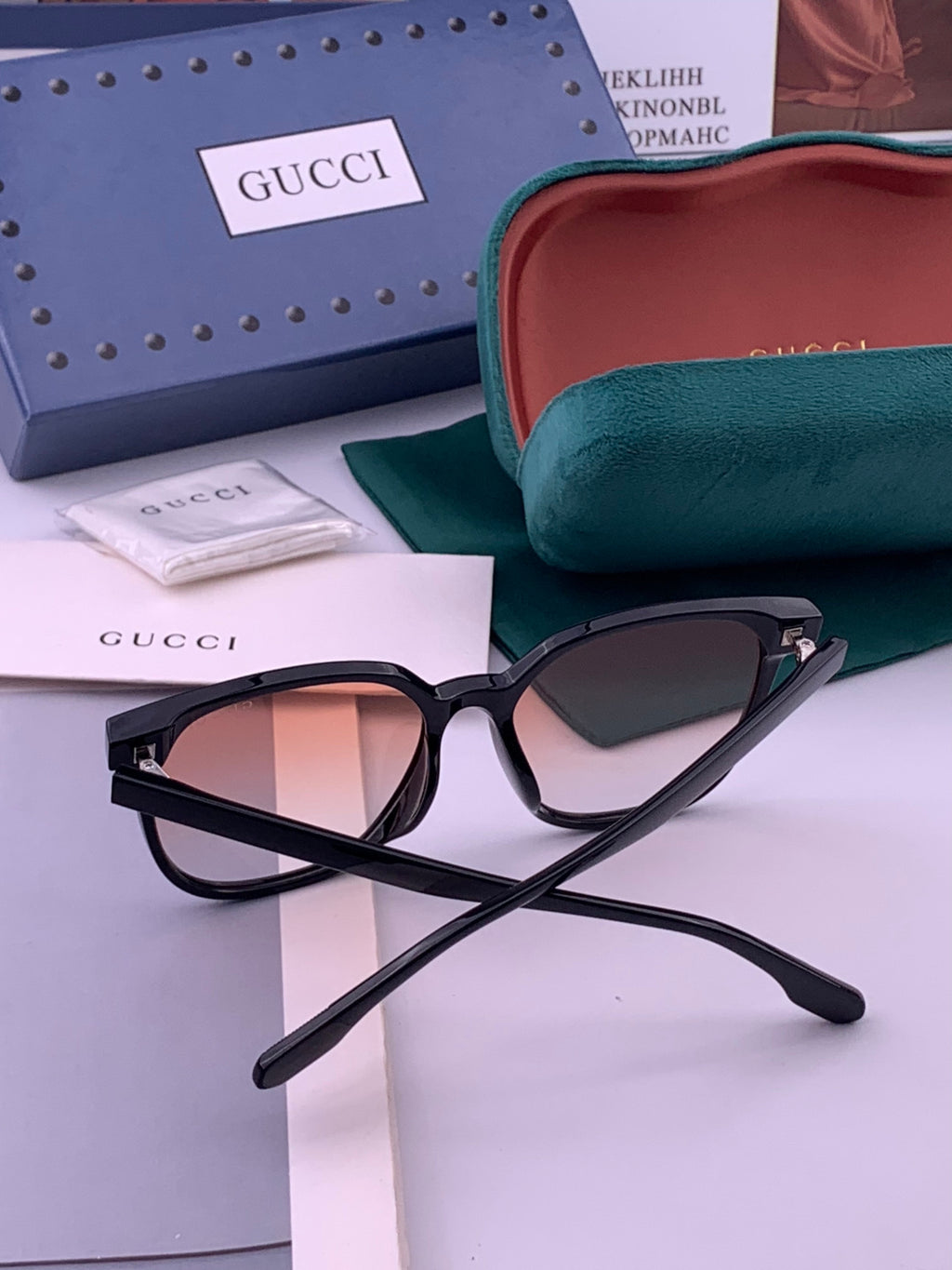 Gucci G268 Round Brown Lens Sunglasses for Men & Women - detail image 7