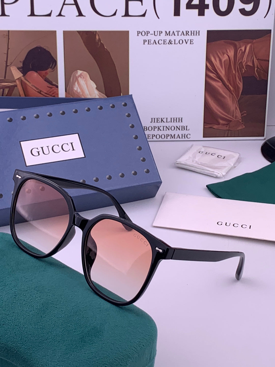 Gucci G268 Round Brown Lens Sunglasses for Men & Women - detail image 2