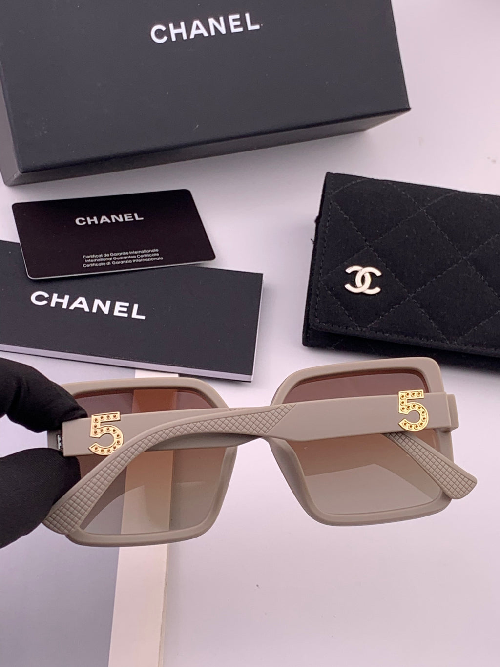 Chanel CH9519 Polarized Square Brown Lens Sunglasses for Women - 431606 - detail image 4