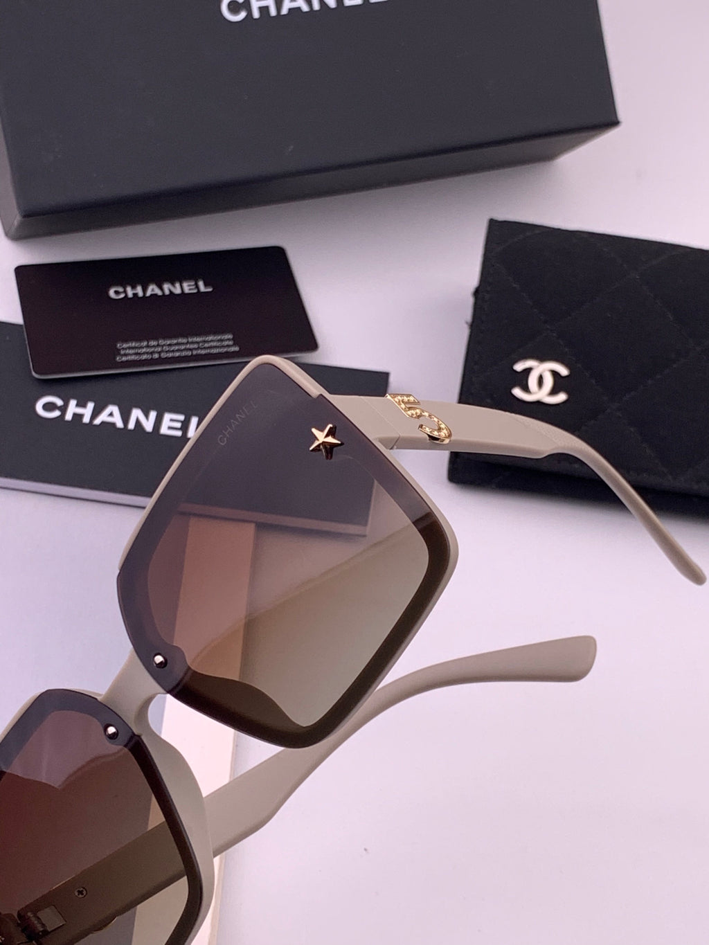 Chanel CH9519 Polarized Square Brown Lens Sunglasses for Women - 431606 - detail image 3