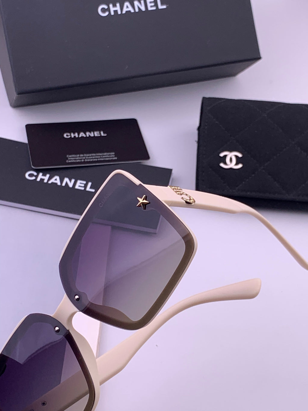 Chanel CH9519 Polarized Square Black Lens Sunglasses for Women - 431607 - detail image 3
