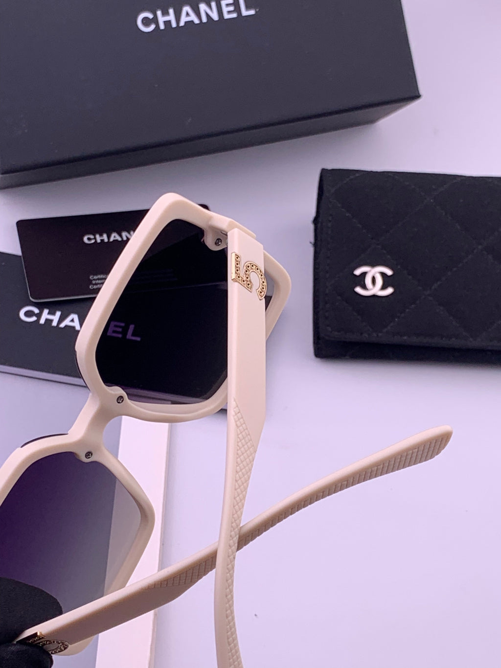 Chanel CH9519 Polarized Square Black Lens Sunglasses for Women - 431607 - detail image 5