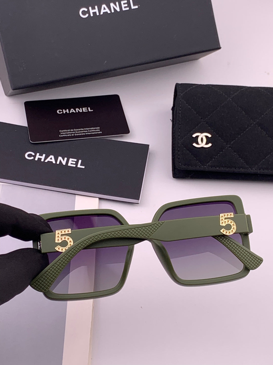 Chanel CH9519 Polarized Square Brown Lens Sunglasses for Women - 431608 - detail image 4