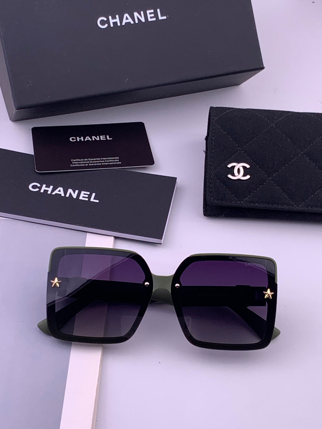 Chanel CH9519 Polarized Square Brown Lens Sunglasses for Women - 431608 - detail image 6