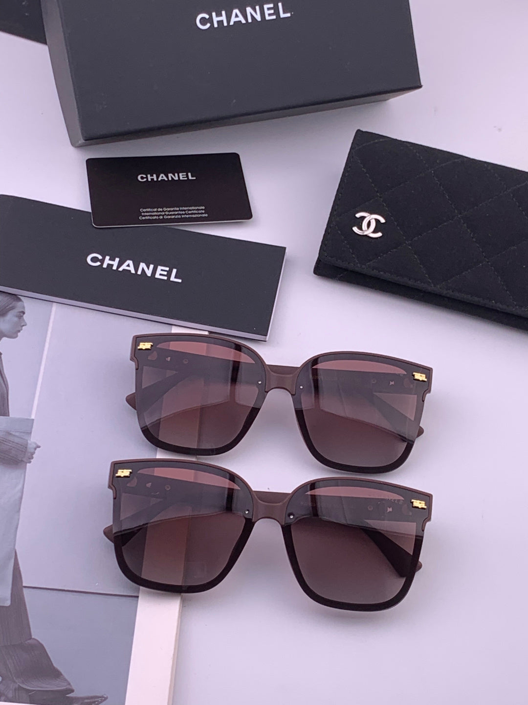 Chanel CH5292 Polarized Round Black Lens Sunglasses for Men & Women - 431609 - detail image 7