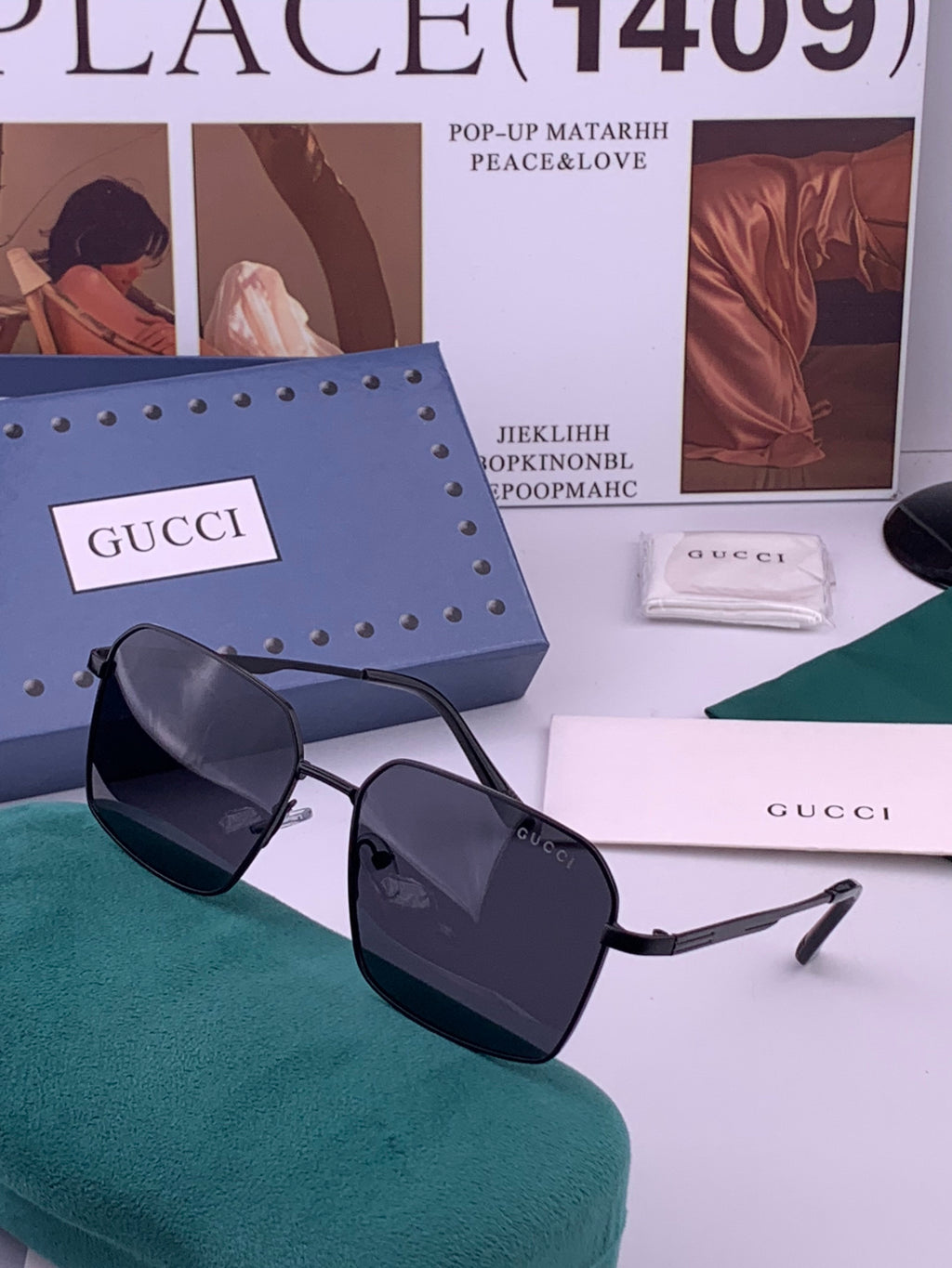 Gucci G3980 Polarized Fashion Gold Lens Sunglasses for Men & Women - 431423 - detail image 2