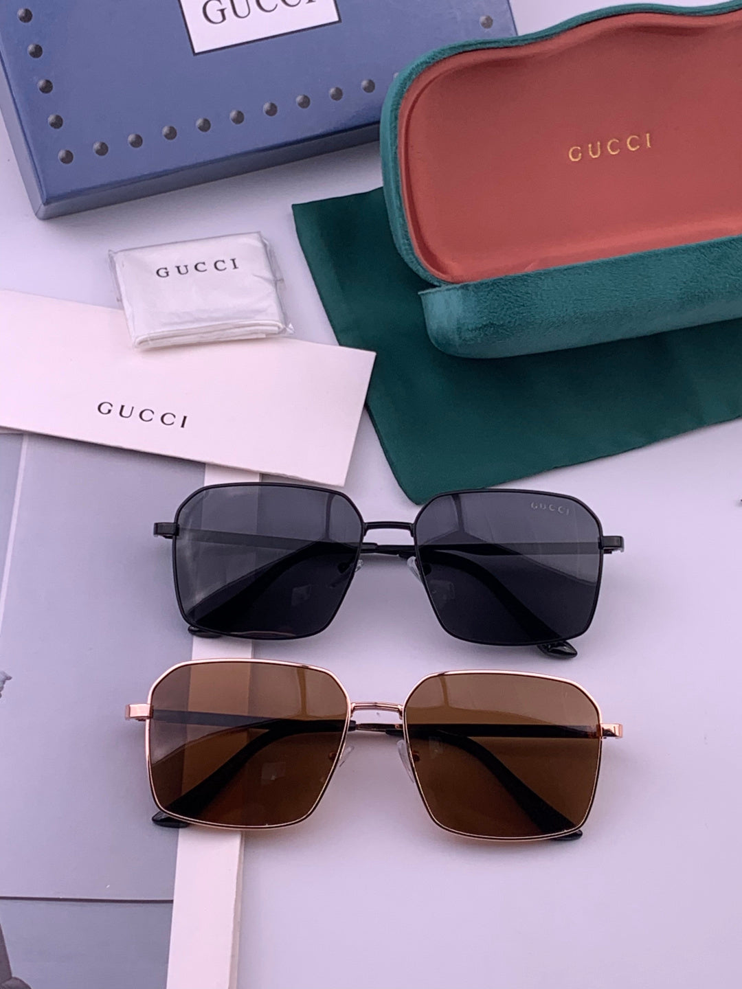 Gucci G3980 Polarized Fashion Gold Lens Sunglasses for Men & Women - detail image 7