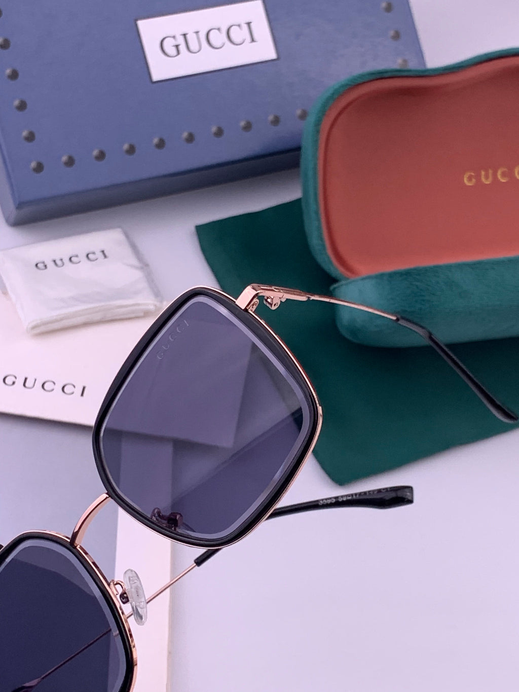 Gucci G5359 Metal Fashion Gold Lens Sunglasses for Men & Women - detail image 3