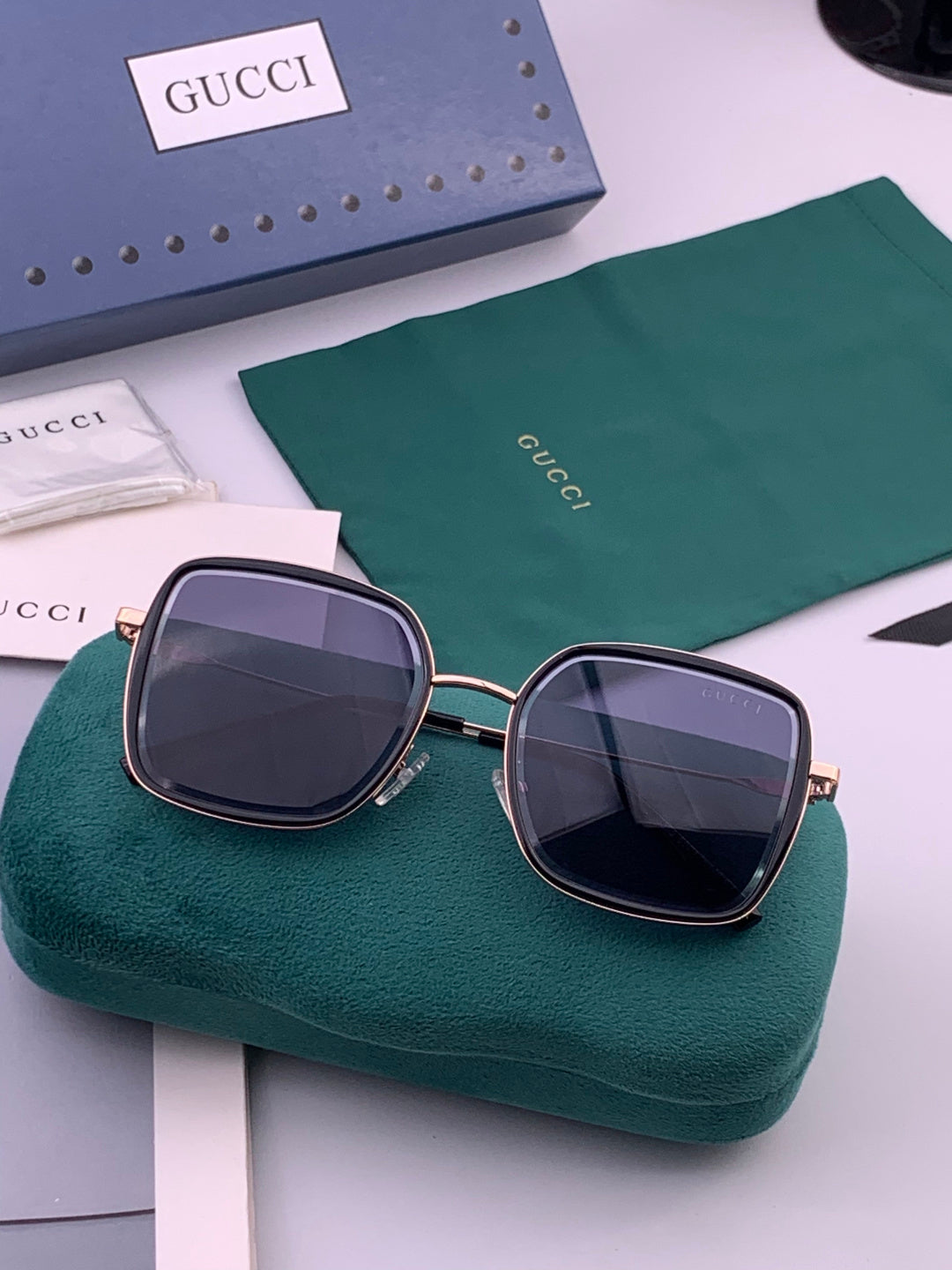 Gucci G5359 Metal Fashion Gold Lens Sunglasses for Men & Women - detail image 6