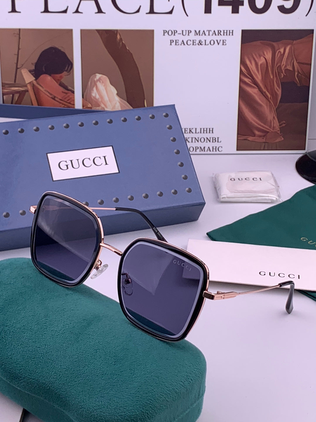 Gucci G5359 Metal Fashion Gold Lens Sunglasses for Men & Women - detail image 2