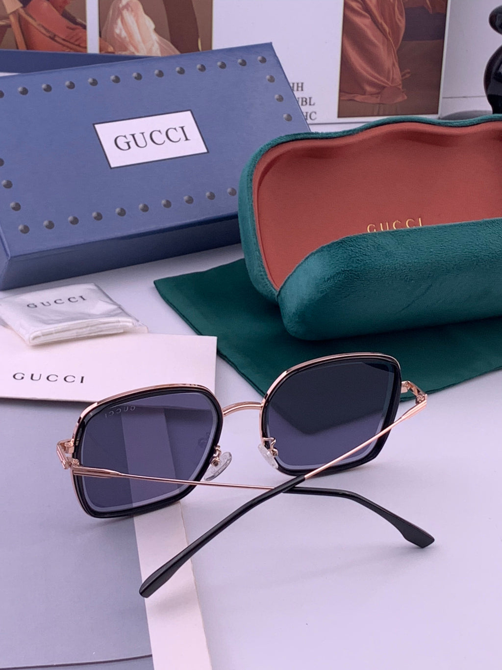 Gucci G5359 Metal Fashion Gold Lens Sunglasses for Men & Women - detail image 7