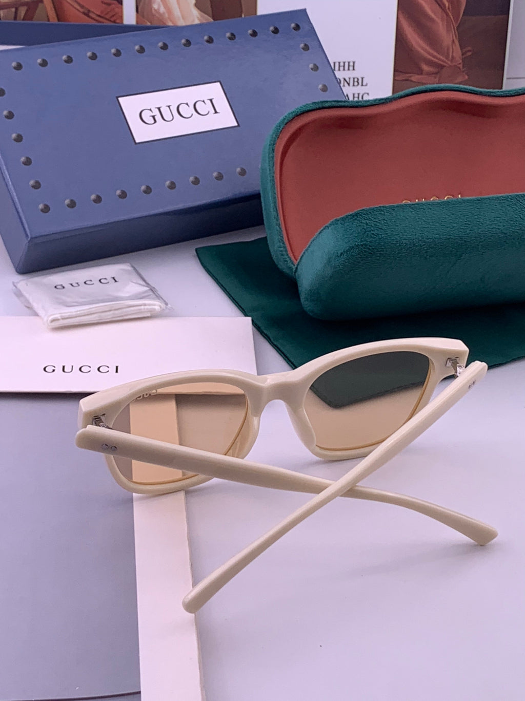 Gucci G35504 Polarized Fashion Black Lens Sunglasses for Men & Women - detail image 5